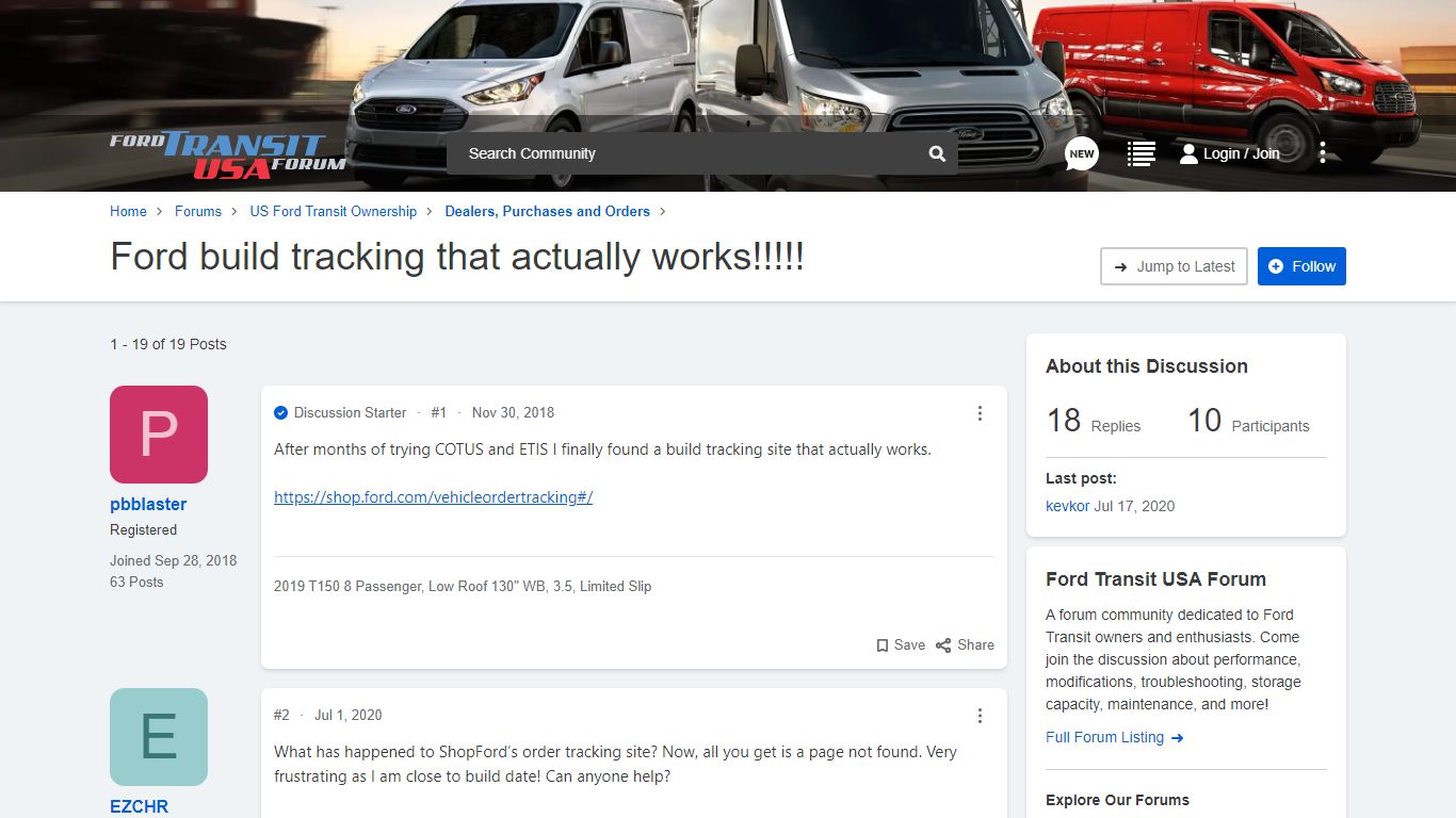 Ford build tracking that actually works!!!!! - Ford Transit USA Forum